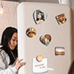 Aluminium photo fridge magnets